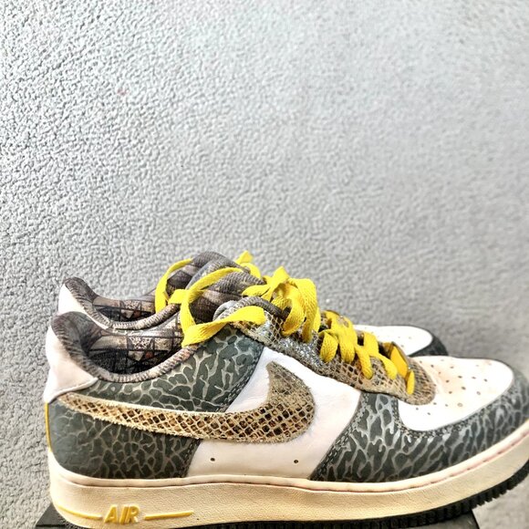 Nike ID Airforce 669709-991 2014 Limited Snakskin Carpe Diem Men’s Sz 7.5 Swoosh - Picture 1 of 9